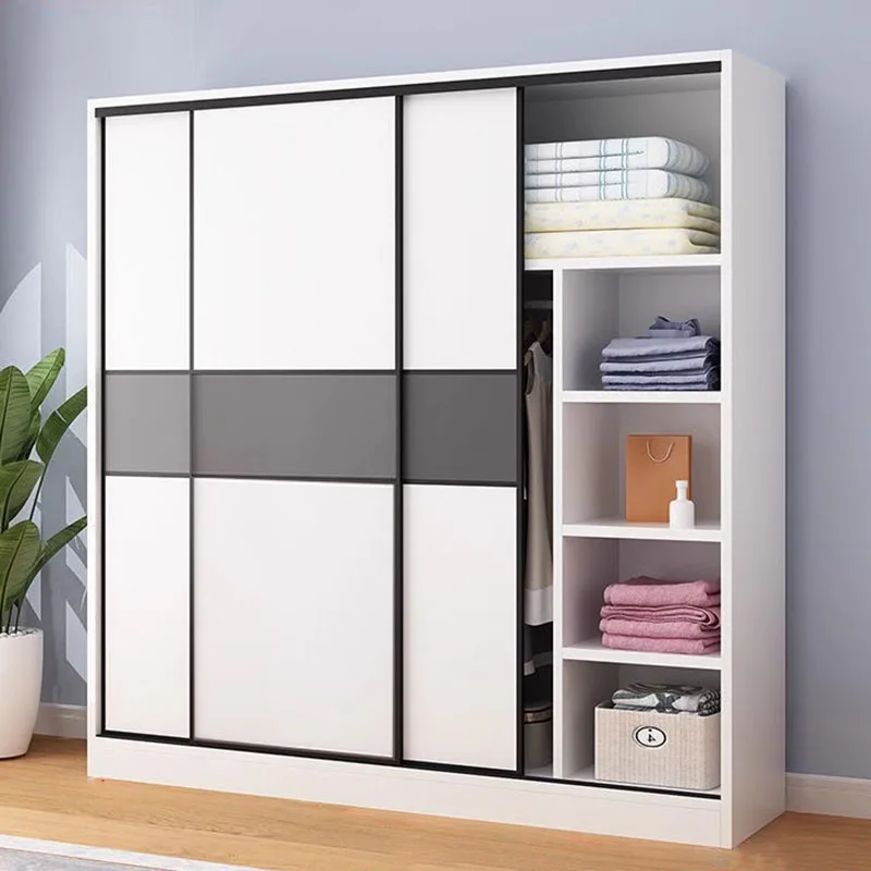 

White Storage Wardrobes Display Nordic Apartment Clothing Rack Free Shipping Cabinets Drawer Modern Guarda Roupa Hotel Furniture