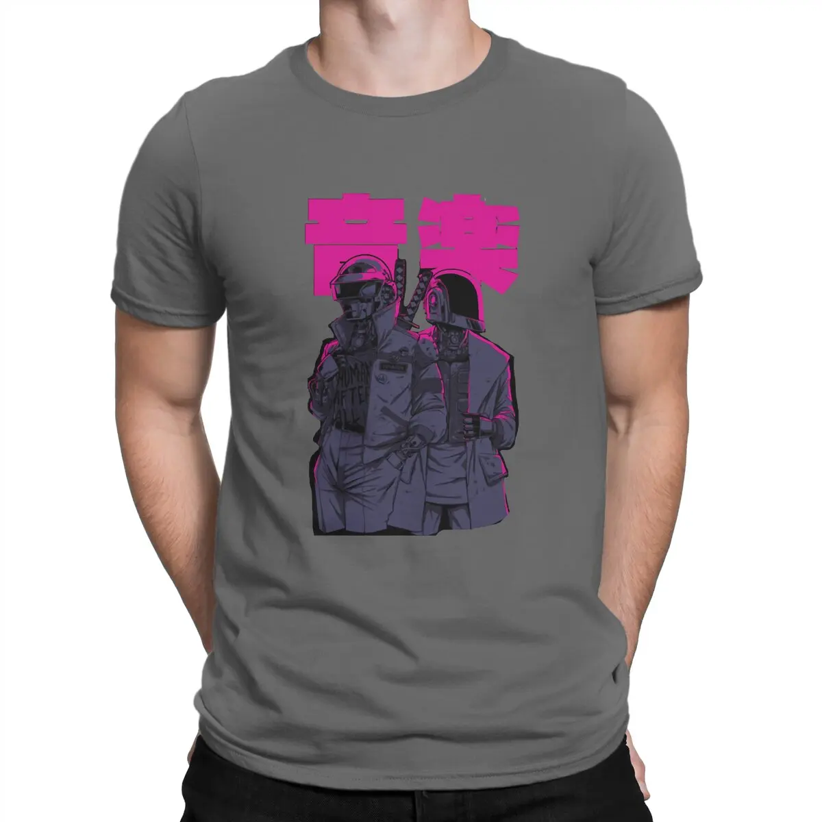 thumbnail image 1 of Camisetas de Cyber Rock para hombre, de algodón, informales, de manga corta y cuello redondo, talla 6XL, 1 of 7