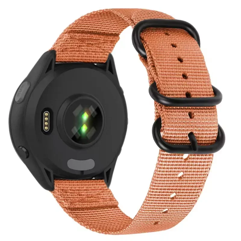 Premium Nylon Loop Band with Three-Ring Metal Buckle - Lightweight & Durable Bracelet