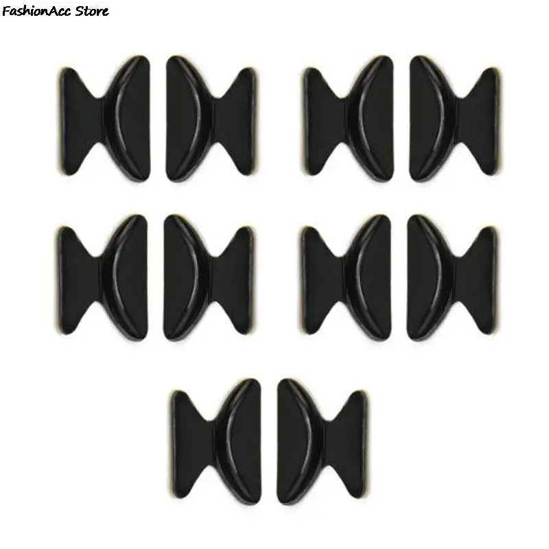 5Pairs Glasses Nose Pads Adhesive Silicone Nose Pads Non-slip  Clear, Black Thin Nosepads For Glasses Eyeglasses Sunglasses 6