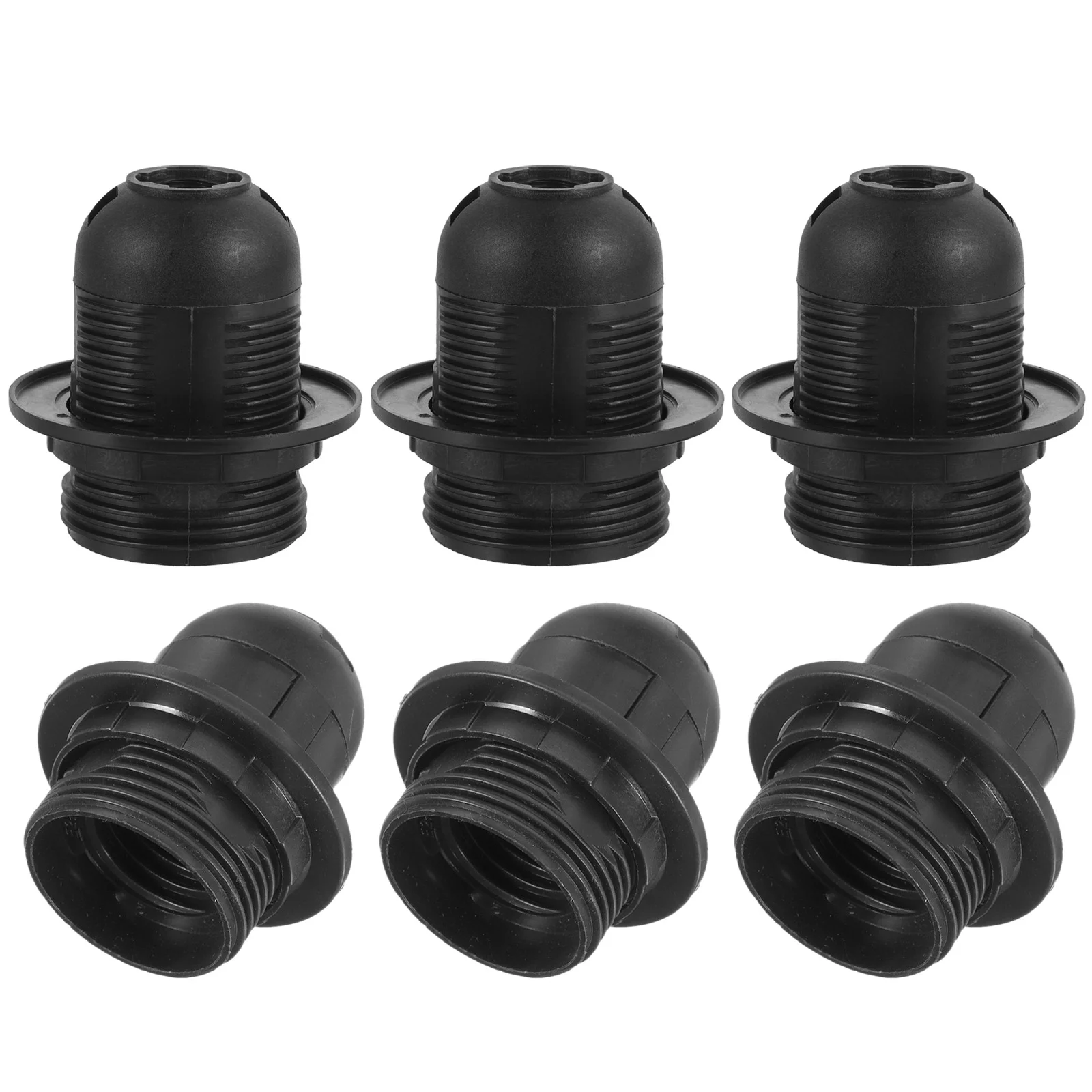 

6 Pcs Chandelier Light Bulbs Sockets Lamp Replacement Household Outlet Plastic Parts For Making Lamps Fixture Hanging