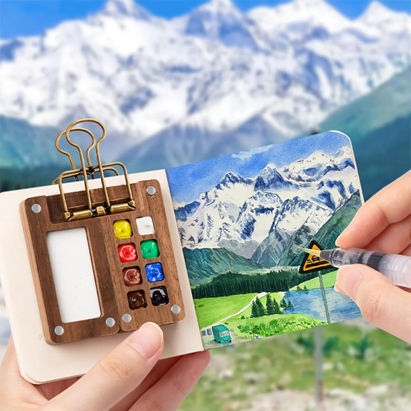 Mini Travel Watercolor Paint Set 5