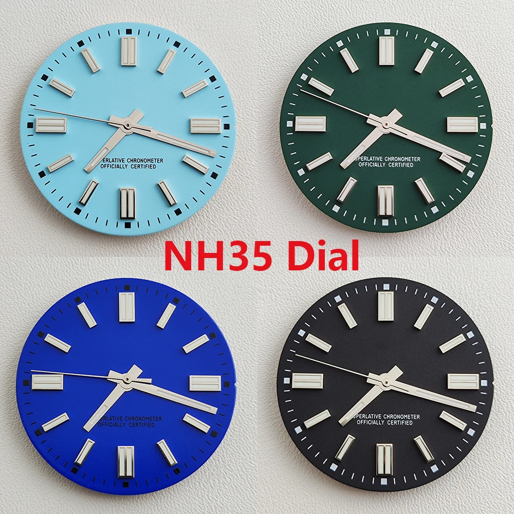 

watch dial 28.5mm NH35 dial NH36 dial green Luminous dial Suitable for NH35 NH36 movement watch accessories