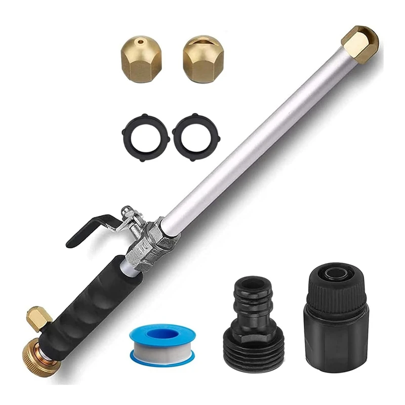 

Jet Nozzle Power Washer 2-In-1 High Pressure Washer Tools Hose Quick Connectors (Black)