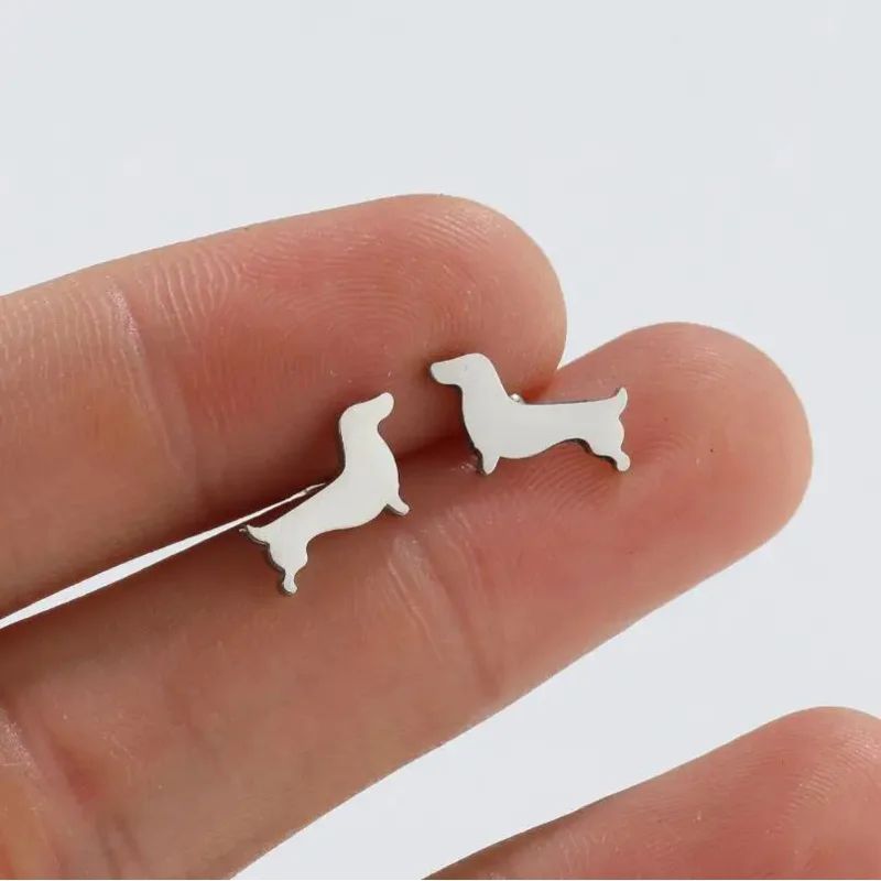 

NEW Dog Earrings Lovely Pet Animal Ear Studs for Women Original Fashion Jewelry Set Cute Daily Gift LL221119