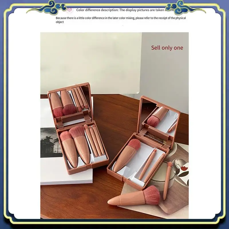 Latest Mini 5 Makeup Brushes Multifunctional Makeup Brush With Mirror Powder Brush Eye Shadow Brush Blending Brush 5