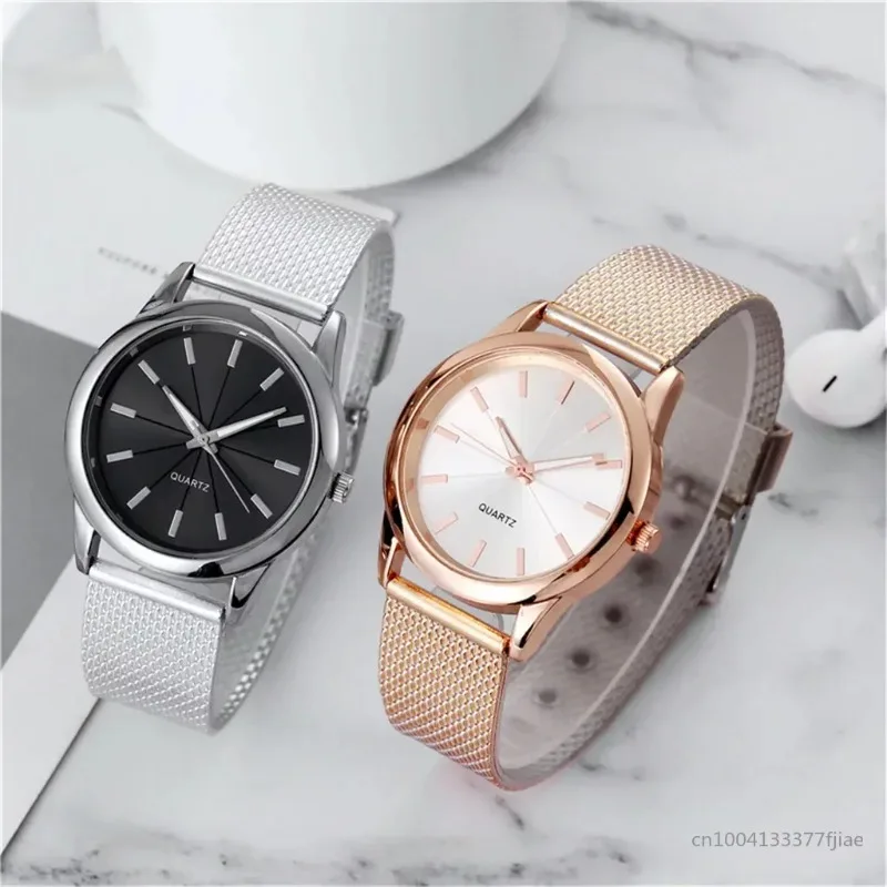 

Womens Watch Gold Black Watch Stainless Steel Mesh Ladies Quartz Watch Luxury Montre Femme Wristwatches Relogio Feminino