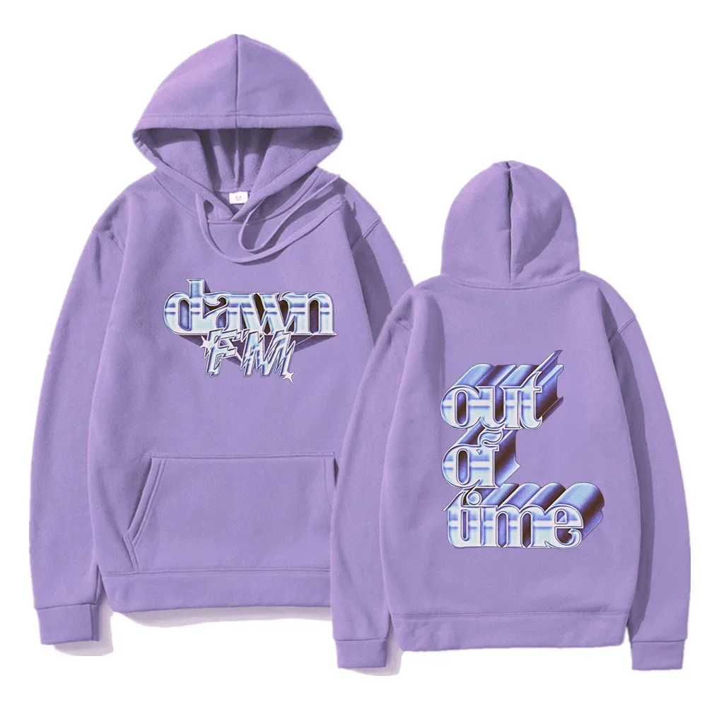 The Weeknd Dawn Fm Black Double Sided Print Hoodie Unisex Oversized Harajuku Sweatshirt Men Women Loose Brand Hoodies