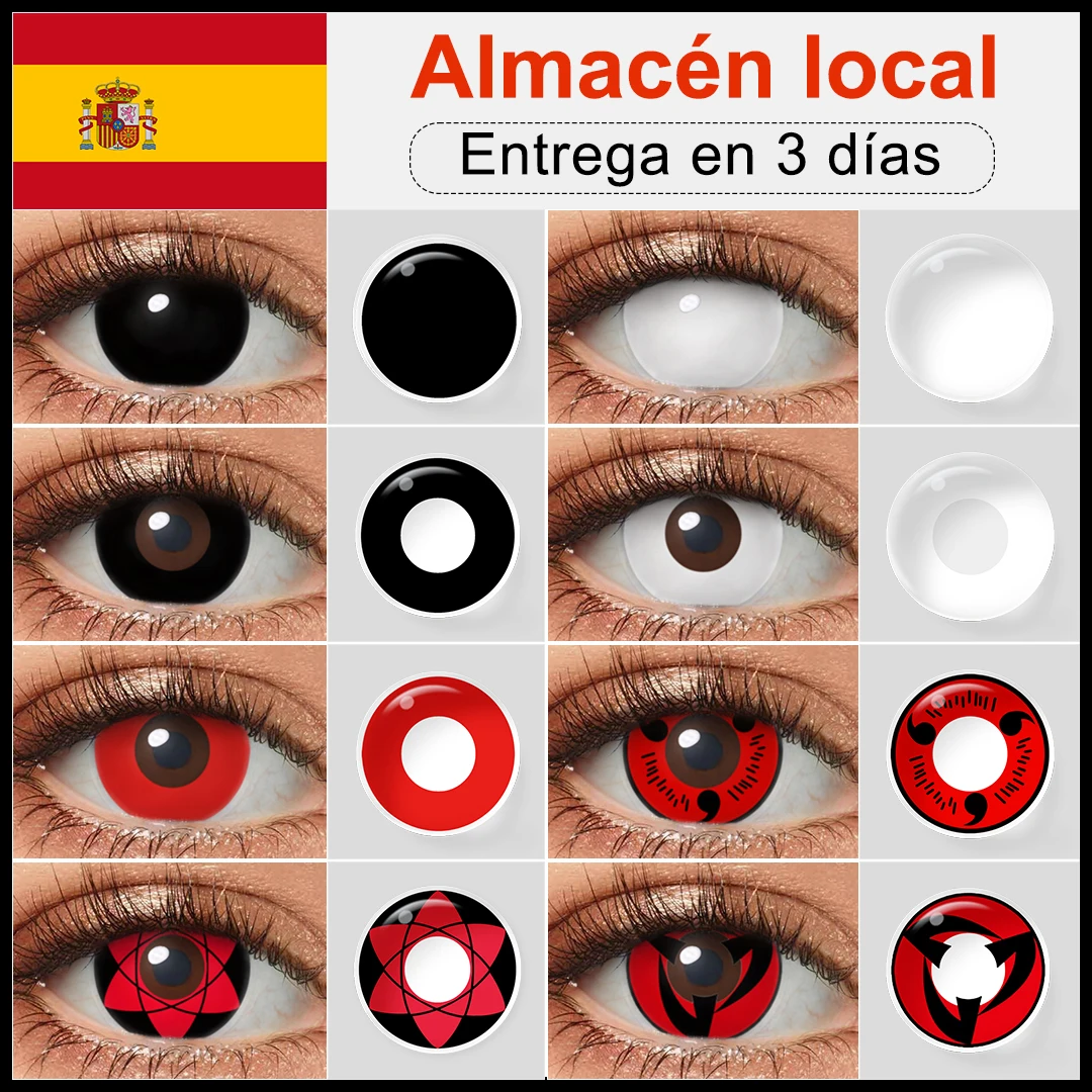 Disfraz Halloween Pupilentes Ciego Lentes De Contacto Blancos Para