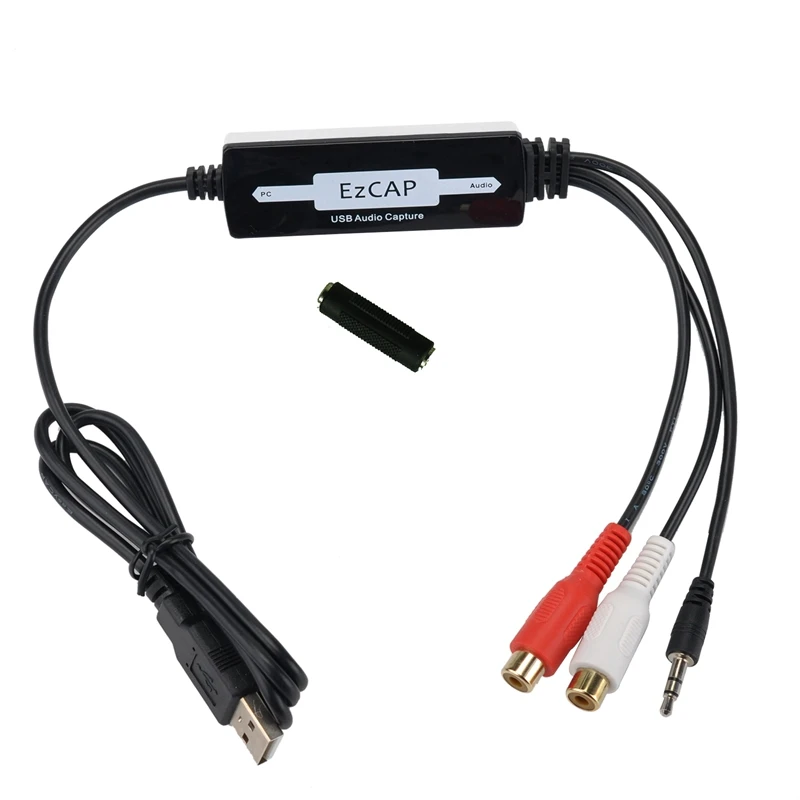 216 USB Audio Capture Grabber Card Cassette To CD/MP3 Converter WMA WAVE Recorde