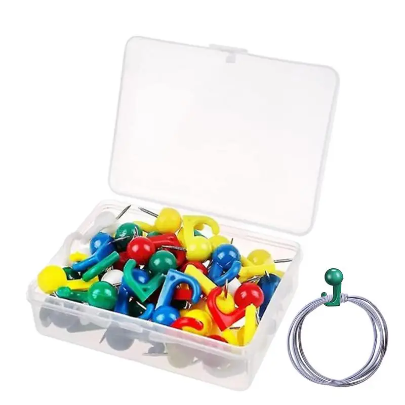 Push Pin Hangers Thumb Tack Hooks For Wall Picture Hang Pin Picture Nails Frame Ganci Per Pittura A Olio Per Map Bacheca Sughero