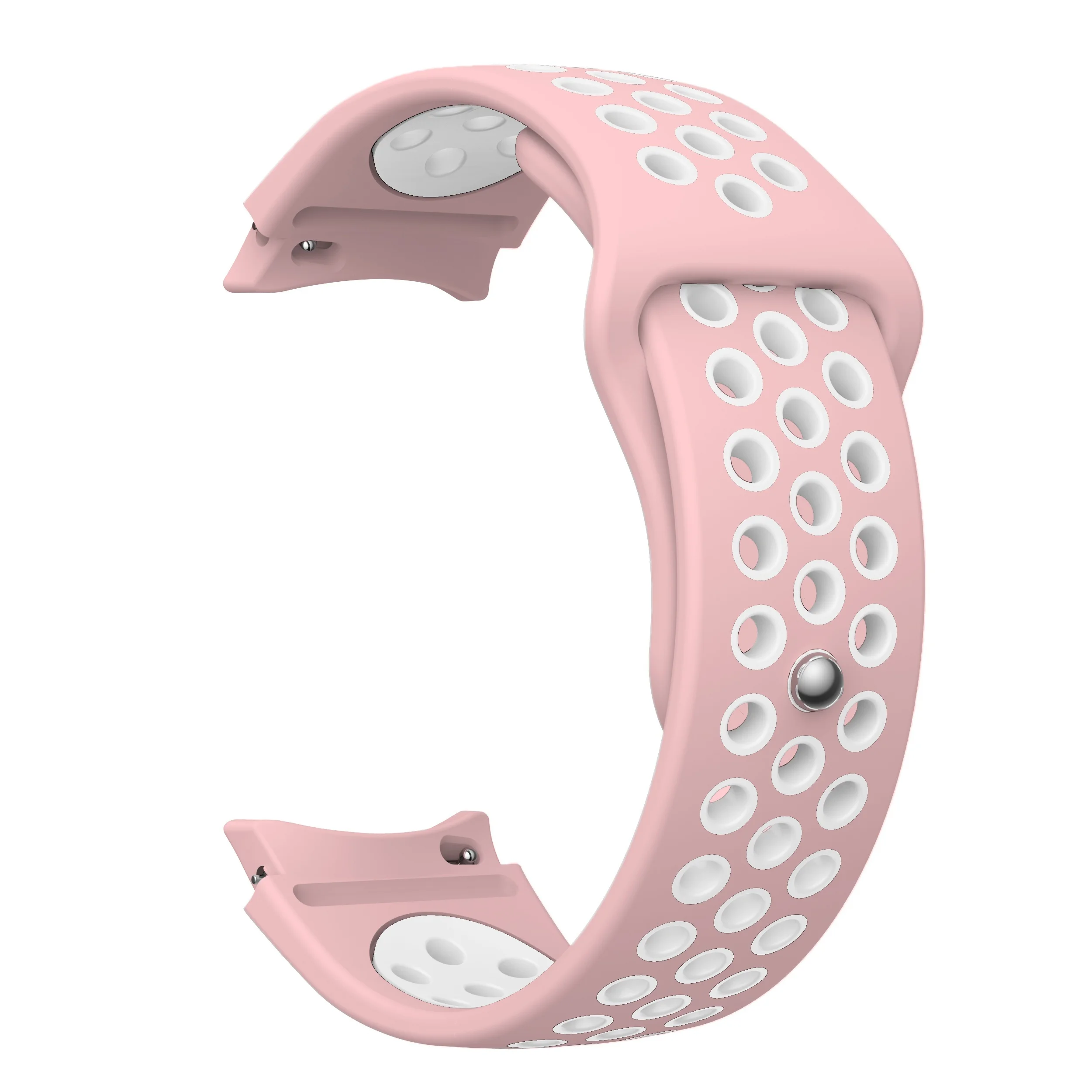 Dual-Tone Silicone Sport Watch Band with Breathable Holes