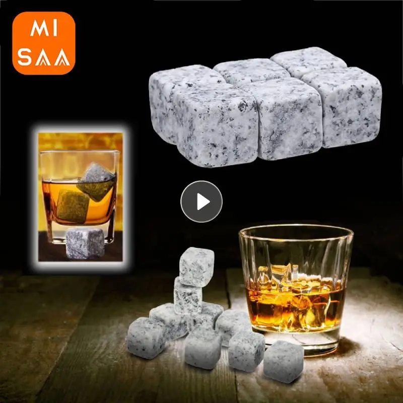 Pietre Di Whisky Che Bevono Pietre Di Ghiaccio Granito Naturale Whisky Stone Wine Rocks Cooler Regalo Di Nozze Favore Accessori Per Bar Di Natale