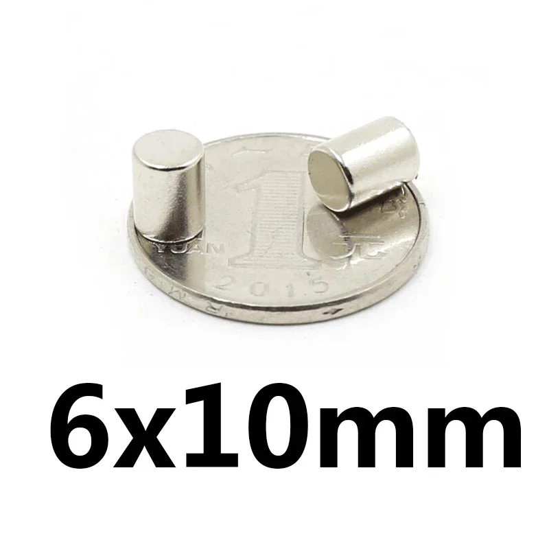 Neodymium Magnets 5x10 mm 6mmx10mm 7*10 8mmx10mm 9x10 10*10 Mini N35 Magnet Disc Strong Cylinder Rare Earth