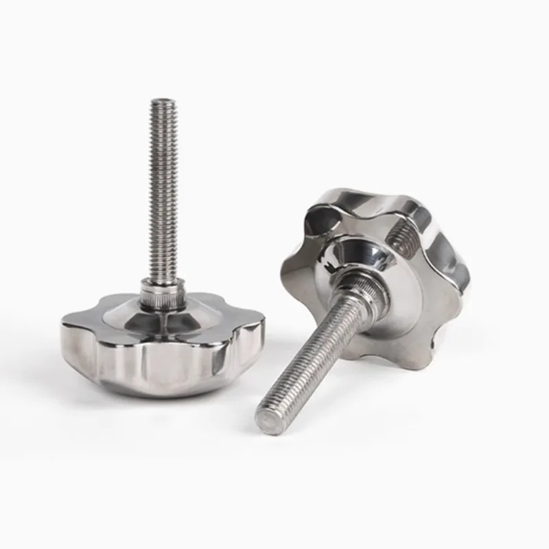 1pc M6 M8 M10 M12 *20mm to 60mm Stainless steel Star Plum Bakelite Hand Tighten Thumb Screw Knob Tightening Screw bolts