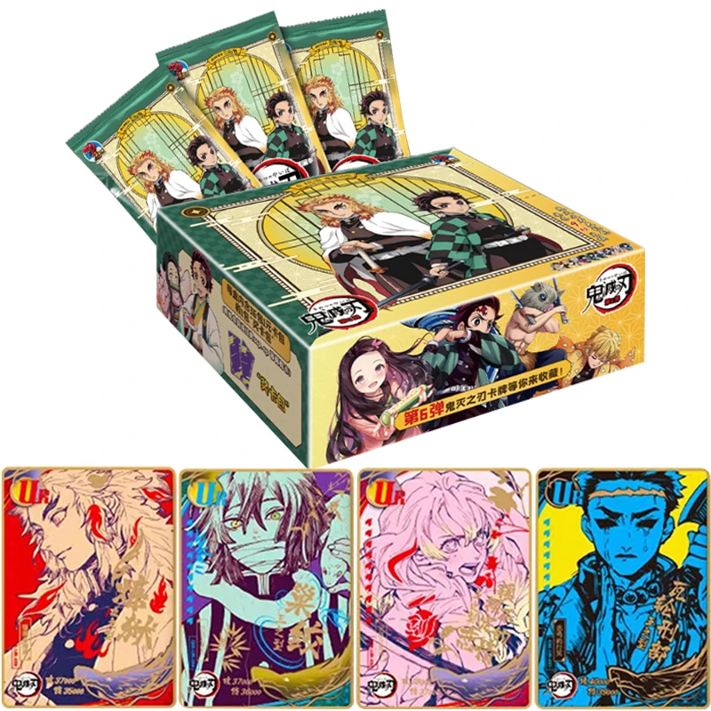 

Anime Demon Slayer Cards Box Hobby Collection TCG Playing Game Cards Rare Character Kamado Tanjirou Kamado Nezuko Cards Toys