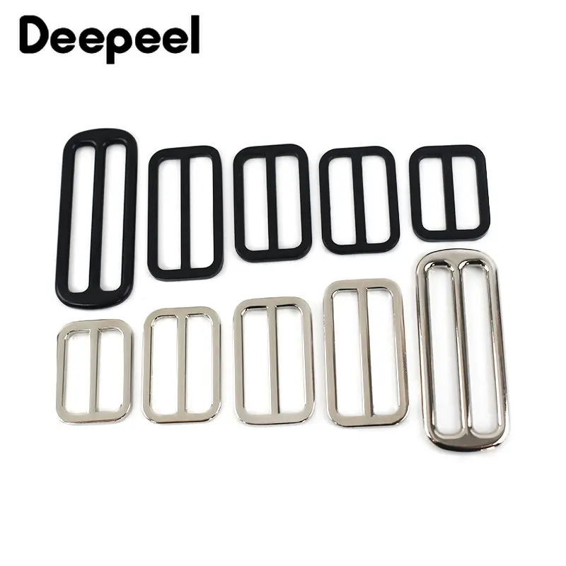 

5/10Pcs 25-50mm Metal Tri-Glide Slider Buckles Bags Side Strap Clasp Safety Belt Adjuster Webbing Craft DIY Hardware Accessories