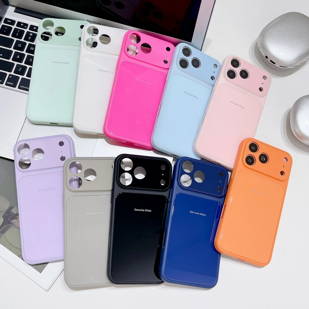 Echtes Glas Handyhülle Stoßfest Für Iphone Pro Max Plus_voghion.com