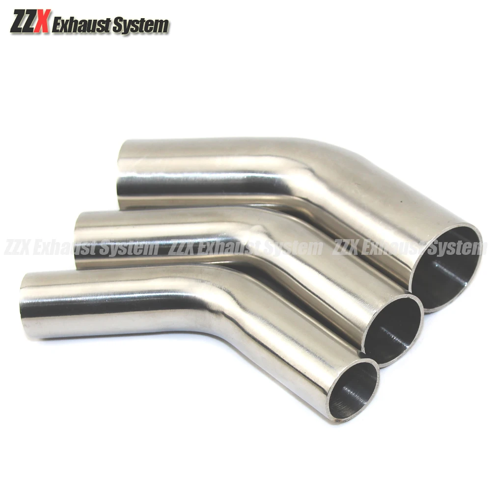 Exhaust Pipe Automobile motorcycle exhaust pipe fittings sus304 stainless steel a integrated welding pipe bending 45 degrees 19mm-76mm