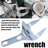 Mini Adjustable Bathroom Adjustable Wrench Strong Clamping Large Open End Multifunctional Aluminum Spanner Bathroom Repair Tool 2