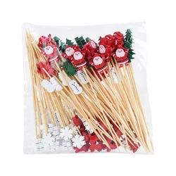 Festive Christmas & New Year Party Skewer & Cupcake Topper Set - 50/100 Pieces - 100pcs (Mix1)