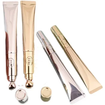 10ml/15ml /20ml Soft Hose &Tube With Metal Massage  Eye Cream Essence Tube Cosmetic Container Empty Bottle Lotion Tube - Thumbnail 5