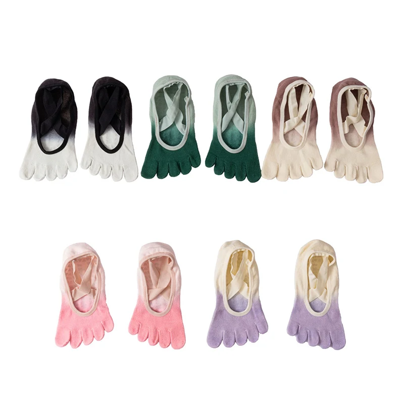 Gradient Yoga Socks Professional Dispensing Anti-Skid Socks Women'S Five-Finger Socks Sports Socks Fitness Jump Pu Lati Socks 5 Sb277da4f0aea411b93c5f3d860cd1781R