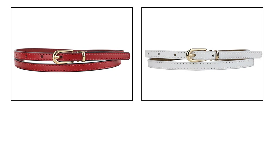 Maikun Damen-Business-Gürtel aus echtem Leder, modisch, lässig, dünner Gürtel für Anzug, Rock, Kleider – Detail 3