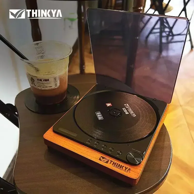 오리지널 THINKYA CD 플레이어 JA310R 나무 레트로 블루투스 5.1, 무손실 HIFI CD 플레이어, USB 읽기 재생 리모컨, 광학 출력