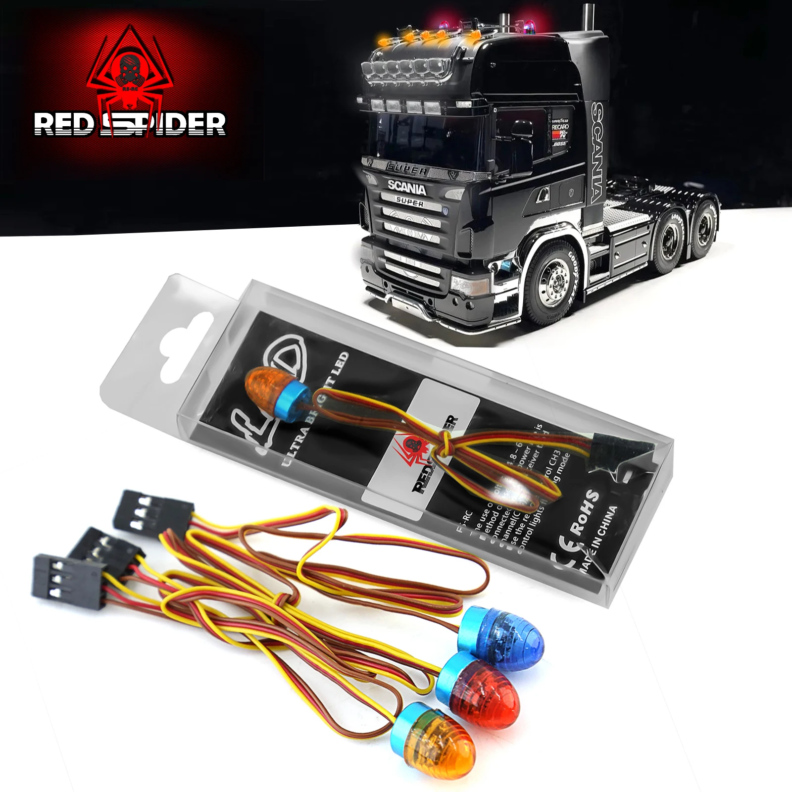 Feu LED RC pour Tank Robot - Stroboscope Clignotant 4.8-6V