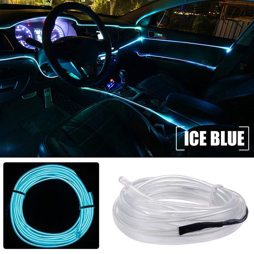 

Car Interior Atmosphere Light Tube LED Strip Flexible Neon Lamp Vehicle House Clothes Decoration Universal Ambient Lamp