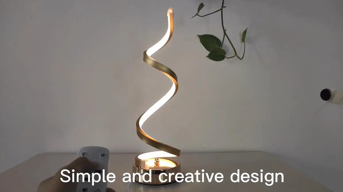 éclairage direct LED Lampe de table en spirale Maison Salon