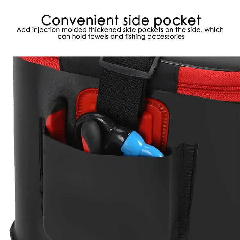 Fishing Bait Bucket Foldable Fish Bucket Outdoor Camping EVA Fishing Bag Multifunctional Fish Protection Bucket For Storing Live
