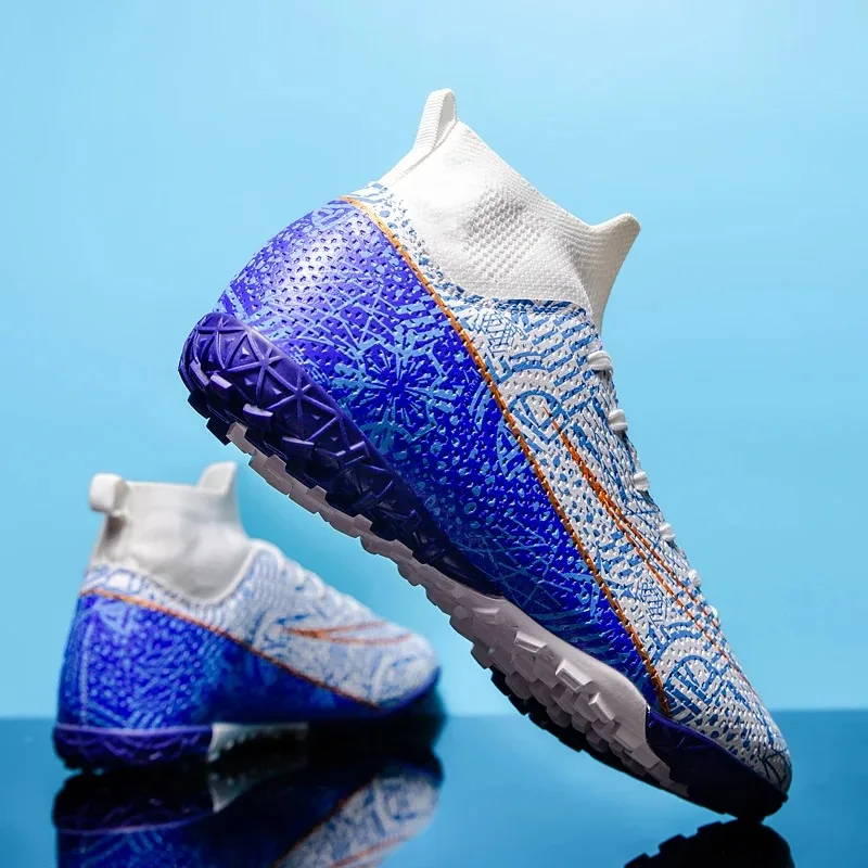 High Quality Mens Soccer Shoes TF/FG Training Football Sneakers Ultralight Non-Slip Kids Boys Turf Soccer Cleats Chuteira Campo