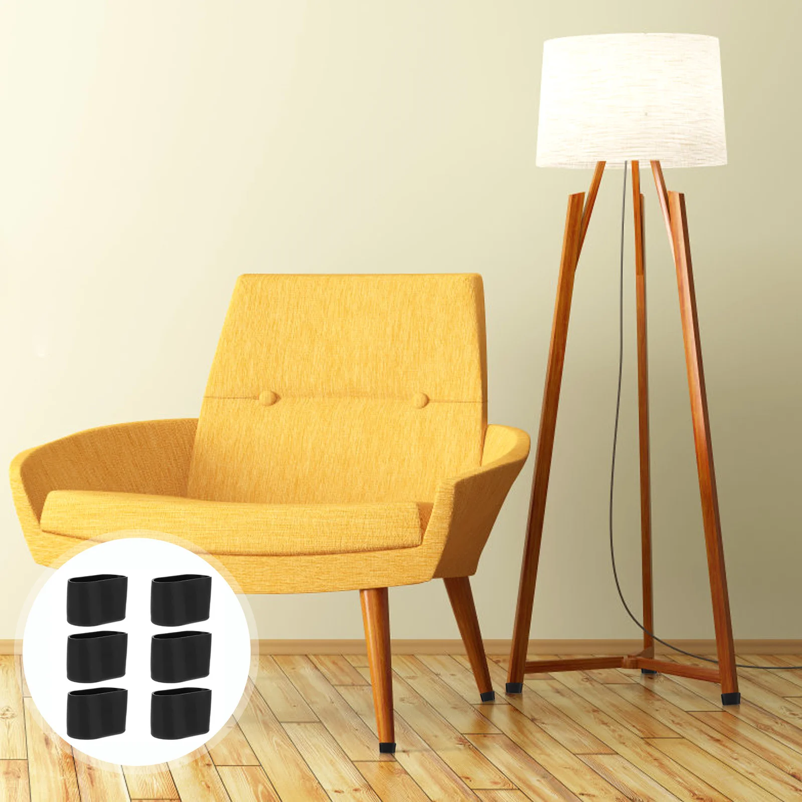 

24Pcs Furniture Feet Covers Chair Leg Floor Protector Anti-Slip Chair Leg Covers