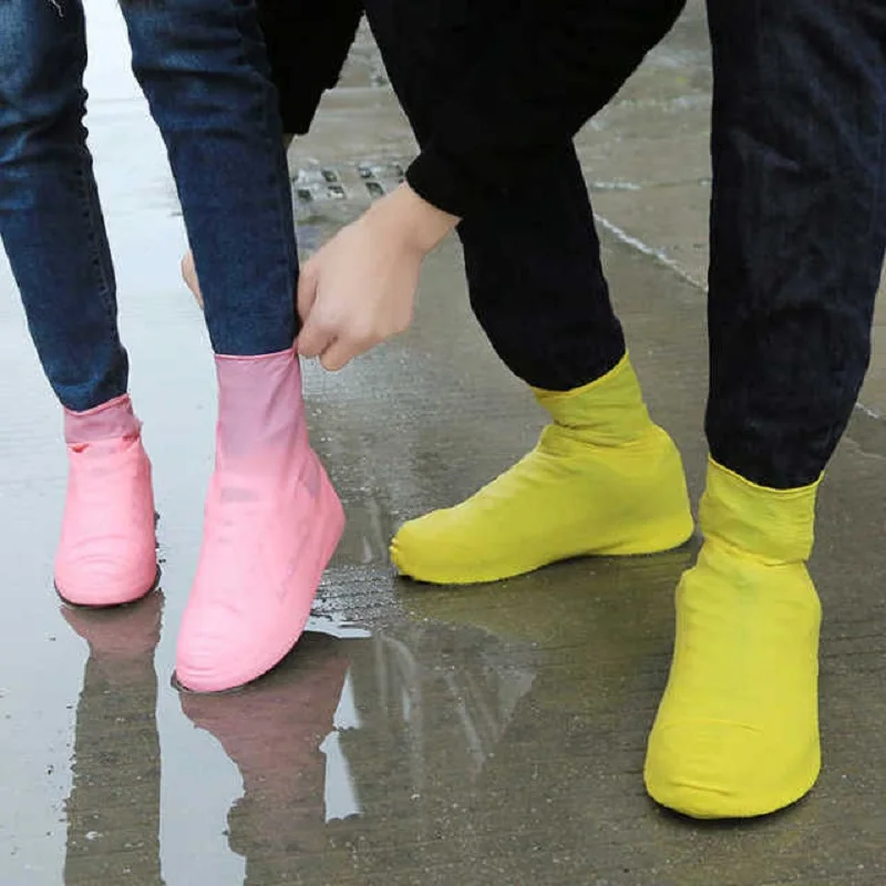 Rain Shoe Covers Waterproof Portable Traveling Outdoor Rubber Non-slip Rain Boot Overshoes Reusable Shoes Accessories Unisex shoe cover