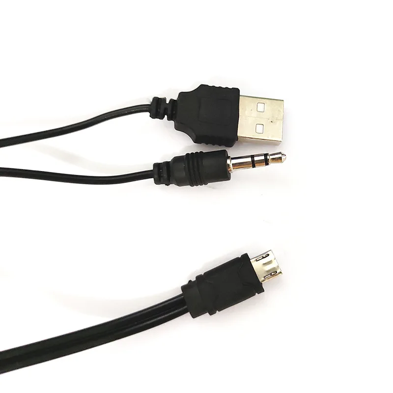 USB to 3.5mm AUX Audio Cable 3 in 1 Mini Micro USB Male Charging Cable For Speakers Android Phone Multifunctional Audio