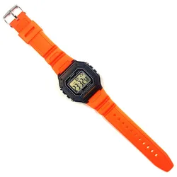 Men's Fashion Sports LED Waterproof Digital Wristwatch with Silicone Band (Orange)