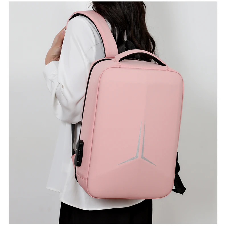 Mens LBackpack Waterproof Anti theft with USB Port Stylish Design Large Capacity Comfortable Straps Ideal for Work and Travel