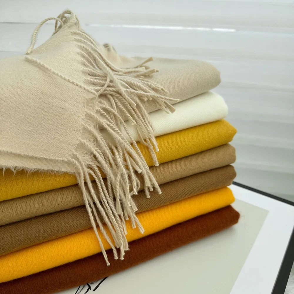 Solid Colors Scarf Fashion Luxury Brand Thicken Scarves Women Cashmere Shawl Winter Warm Scarves Soft Pashmina Neckerchief Hijab