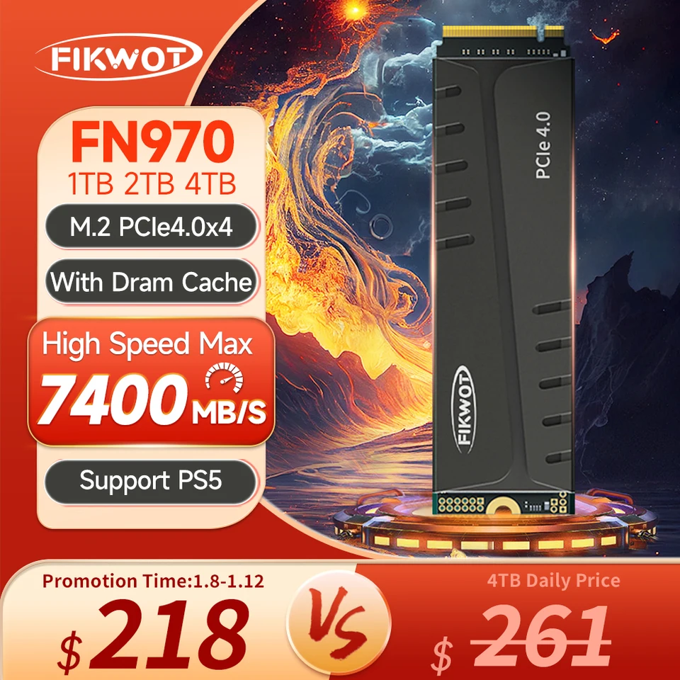 Mémoire SSD PS5 Firecuda 530 avec dissipateur thermique 1 To