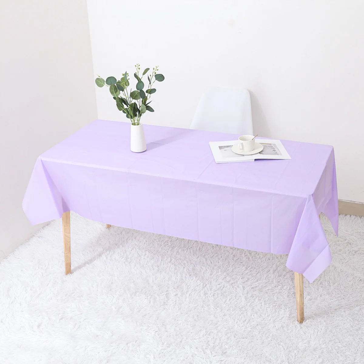 PEVA material solid color party tablecloth decorated with birthday and wedding 1pc-54 * 72inch