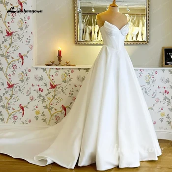 Lakshmigown Classic A Line Soft Satin Wedding Dresses 2026 Vestidos De Novia Beach Bridal Gowns Customized 1