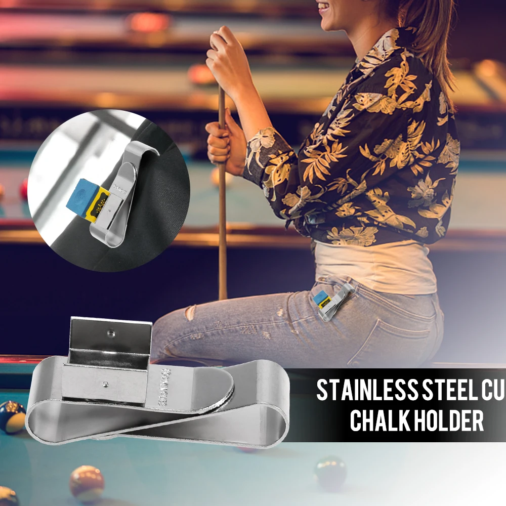 Kreide clip Edelstahl Queue Kreide clip Snooker Billard Kreide halter Pool Queue Magnet Kreide halter mit Clip Snooker Versorgung – Detail 2