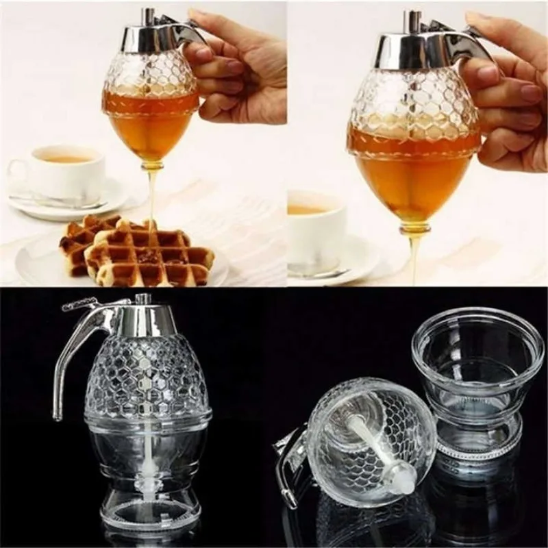 Syrup Extruder Juice Dispenser Bottle Jar Honeypot Honey Syrup Dispenser Press Type Lower Spear Storage Tank Sealed Tank syrup dispenser