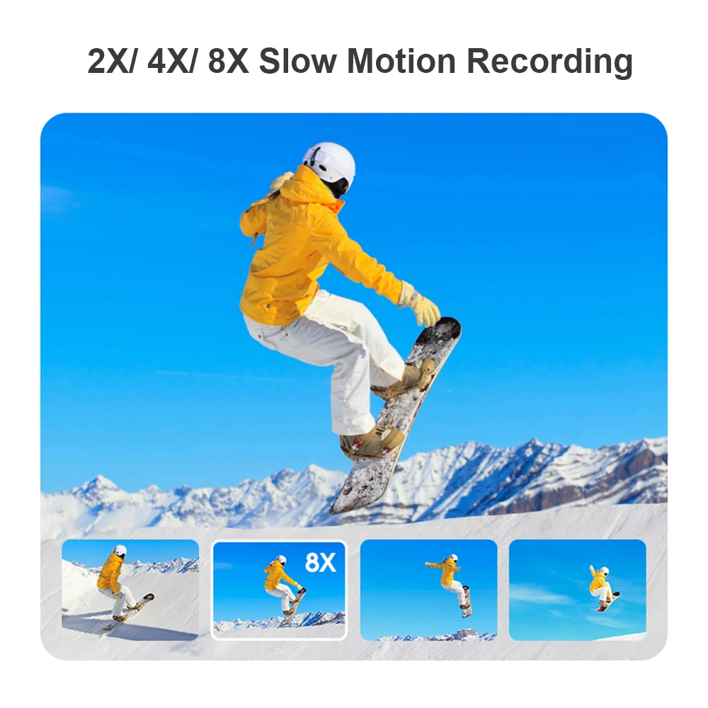 4K/30FPS Head Mounted Camera Wearable WiFi Video Camera Camcorder 120°Wide Angle Lens Anti-shake Built-in Battery APP Control 5