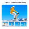 4K/30FPS Head Mounted Camera Wearable WiFi Video Camera Camcorder 120°Wide Angle Lens Anti-shake Built-in Battery APP Control 5