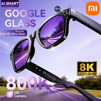 Occhiali Smart Xiaomi 1200W con Fotocamera AI, Lenti Fotocromatiche, Traduzione Intelligente, Chiamate, Registrazione Foto e Video, Impermeabili, da Uomo