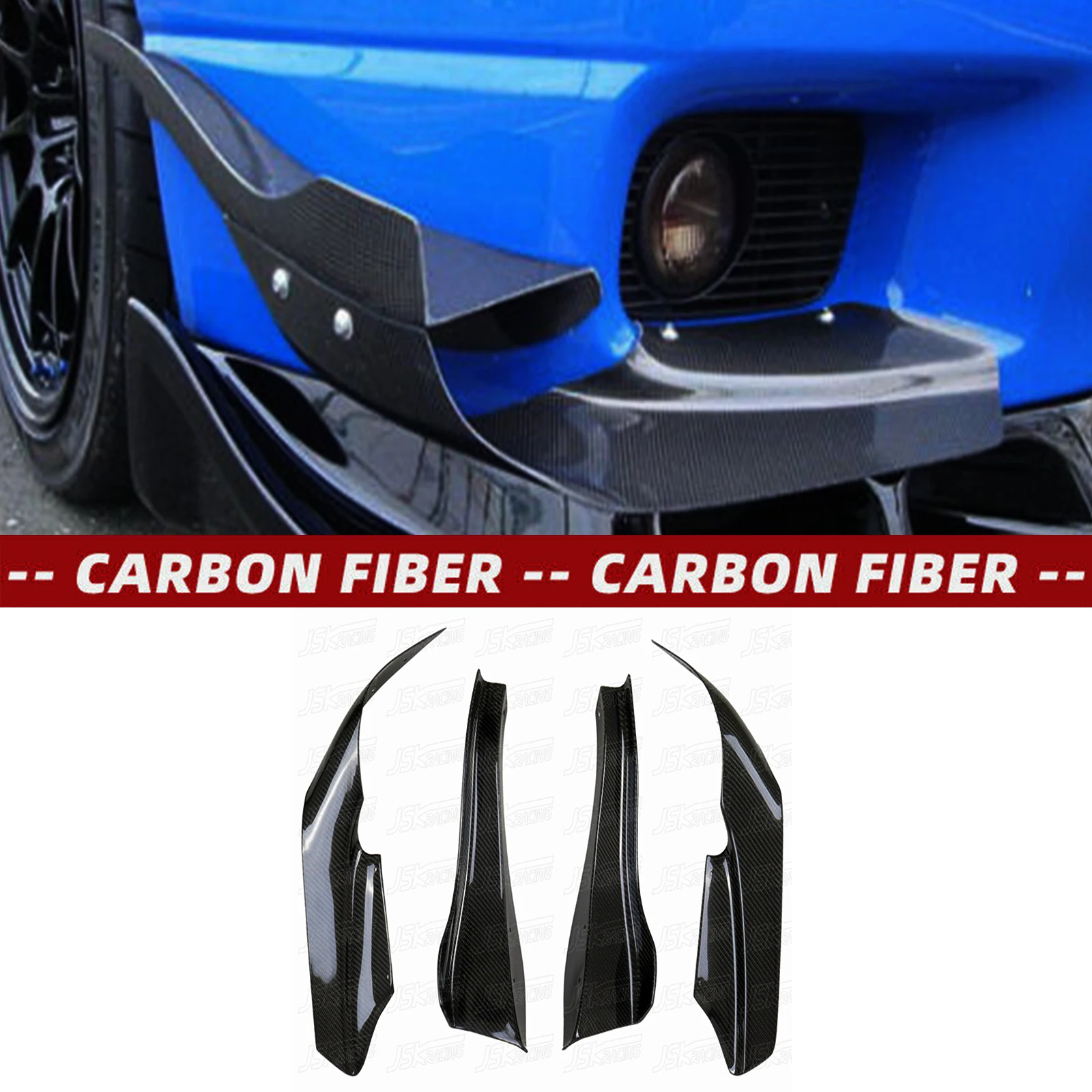 

Carbon Fiber Front Bumper Canards (4 Pcs) For Nissan R33 Gtr 1995-1998（JSKNSR395009）
