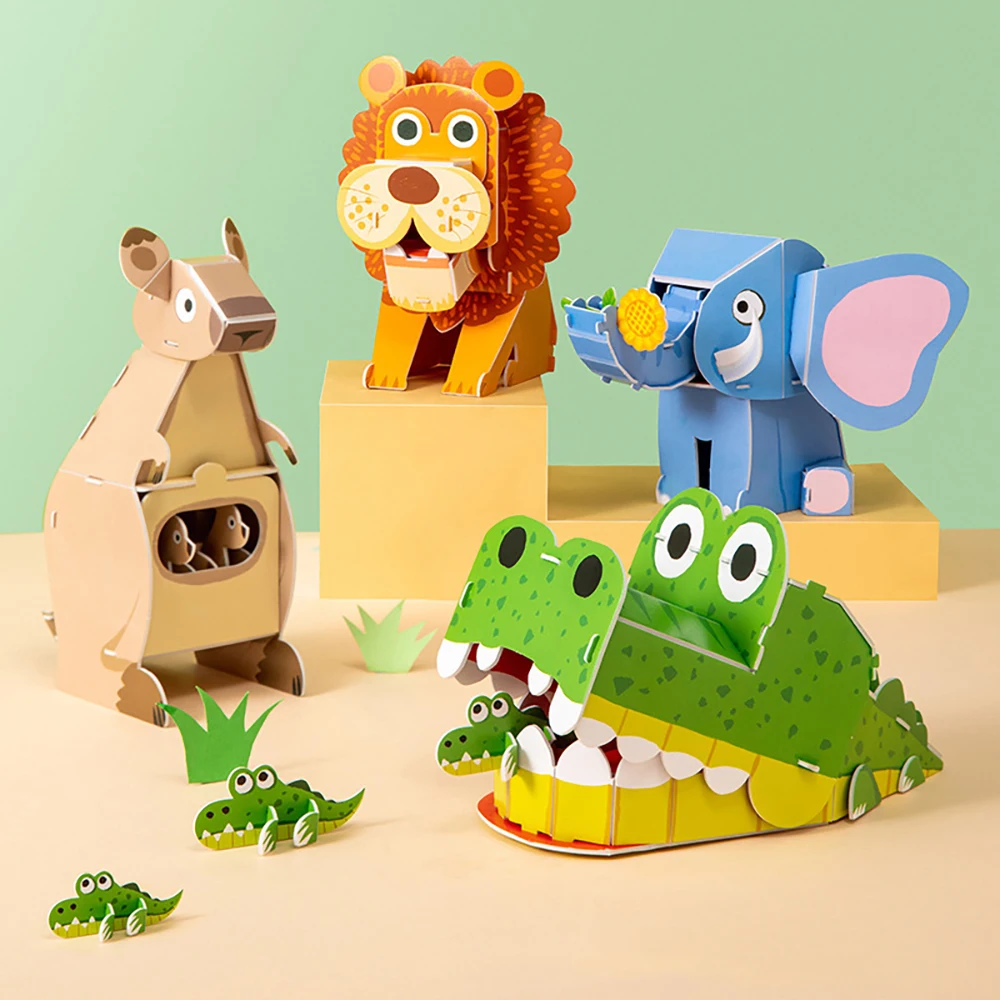 3d Cardboard Puzzle | Cardboard | Cardboard | Assembly Games - Diy - Aliexpress